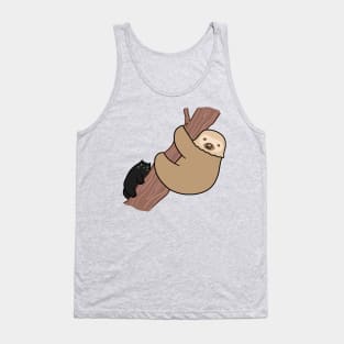 Black Cat and Two Toed Sloth Tank Top